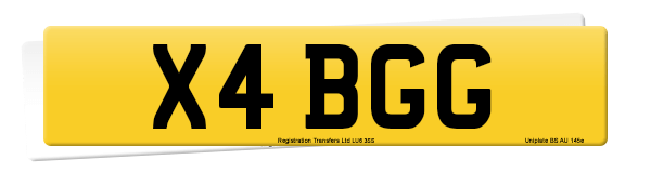 Registration number X4 BGG